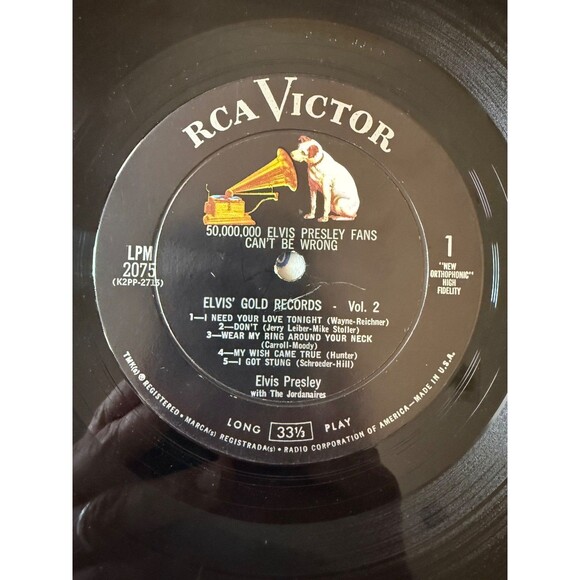 Elvis Presley 50,000,000 Elvis Fans Can't Be Wrong LP Gold Records Vol2 G+ Mono - Picture 6 of 8